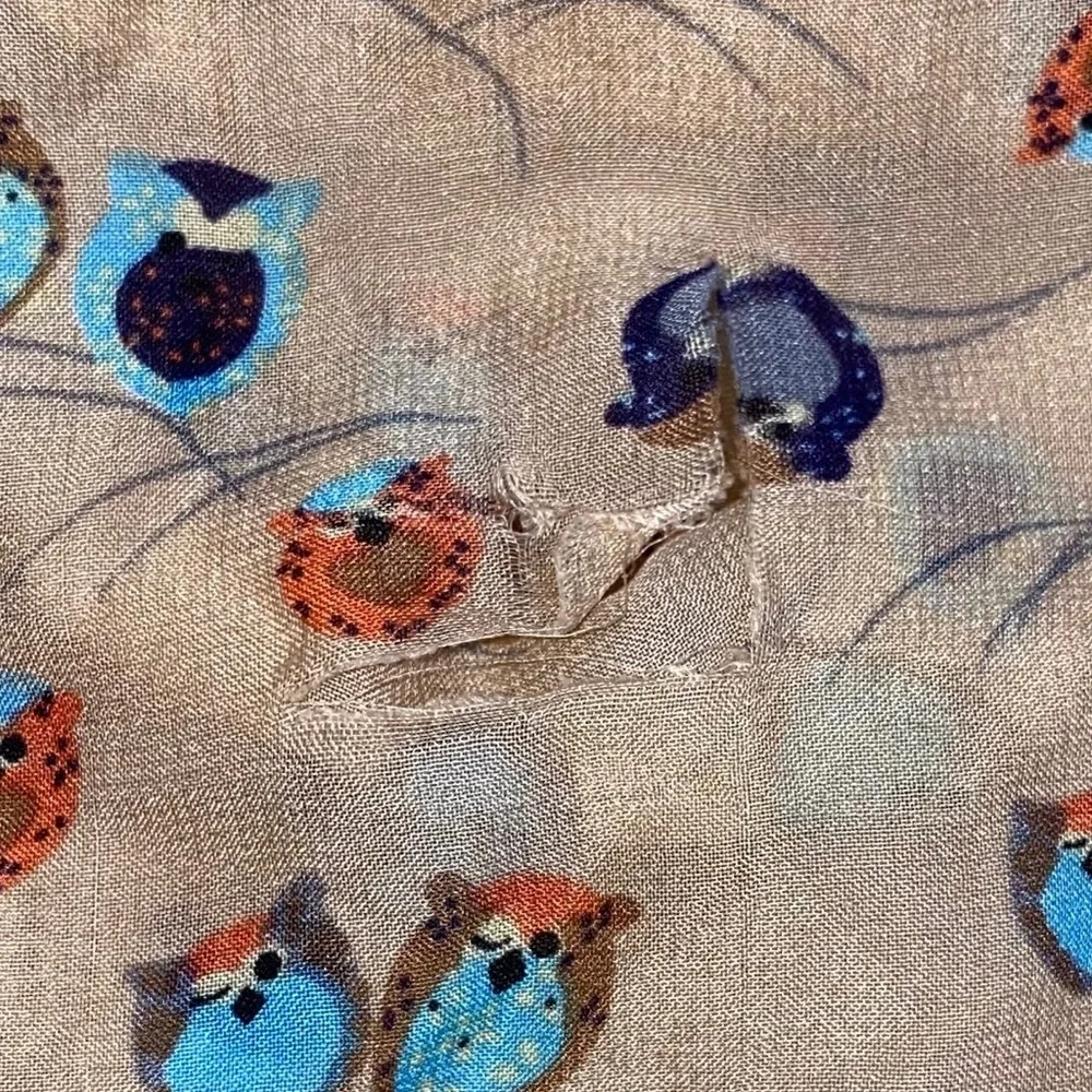 Owls on Branches Lined‎ Scarf